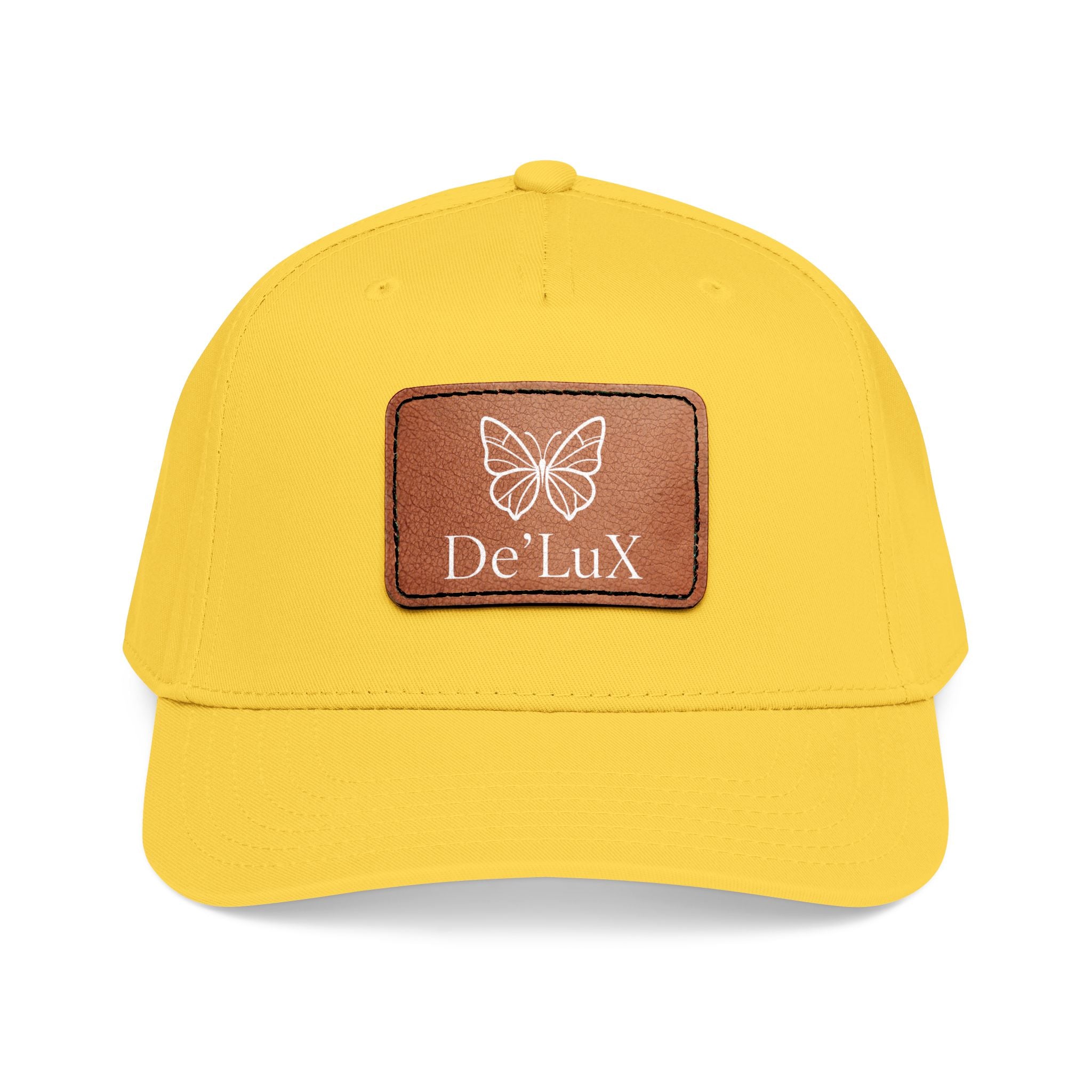 Leather Patch Baseball Cap — De'LuX Butterfly Mid-Profile Hat