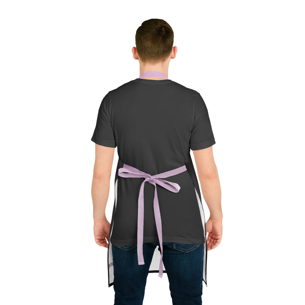 De'Lux Streetwear Logo Apron — Black Chef Apron with Bold Circular Emblem