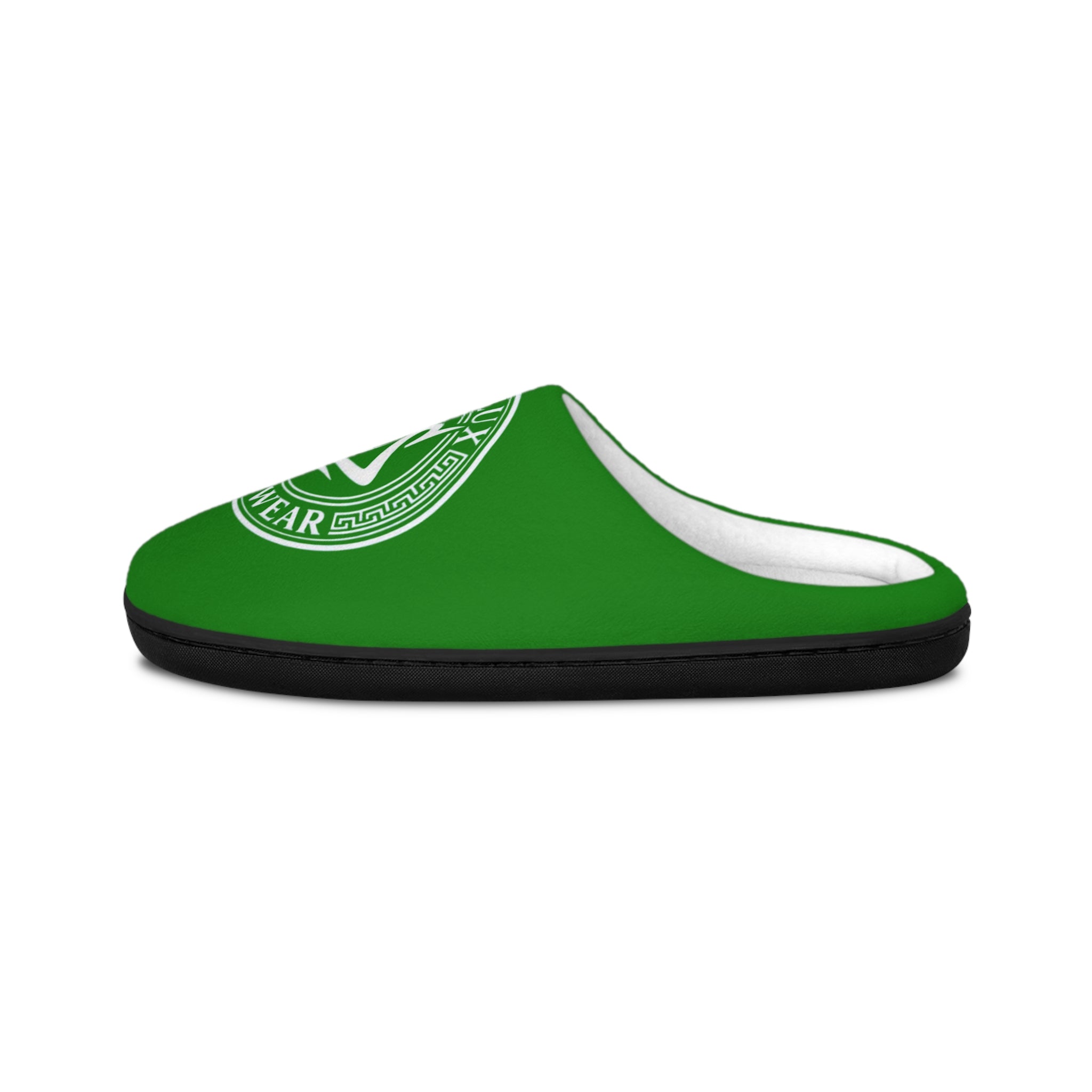 Green 'Deluxe Streetwear' Logo Men's Indoor Slippers