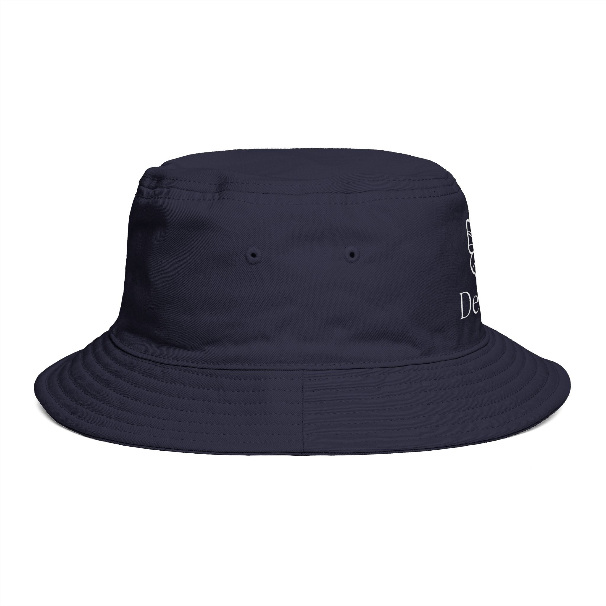 Women De’LuX Butterfly Bucket Hat — Embroidered Brown Fashion Hat