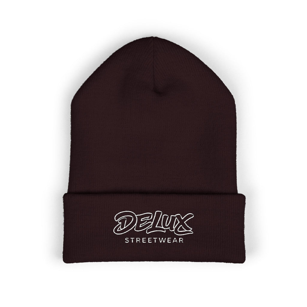 Delux Streetwear Embroidered Cuffed Beanie — Bold Knit Hat
