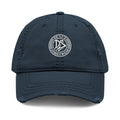 Distressed Embroidered Dad Hat — Vintage Washed Baseball Cap with DS Logo
