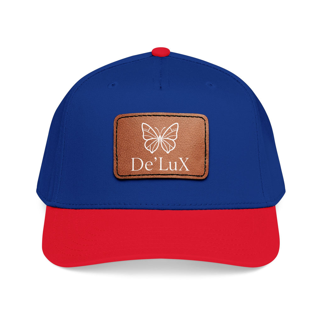 Leather Patch Baseball Cap — De'LuX Butterfly Mid-Profile Hat