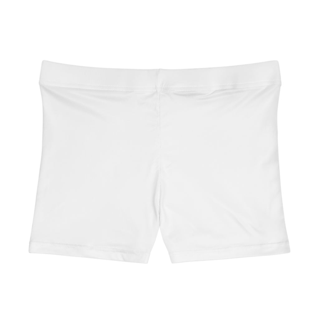 Delux Women's Shorts — Minimal White Athletic Shorts with 'DELUX' Text