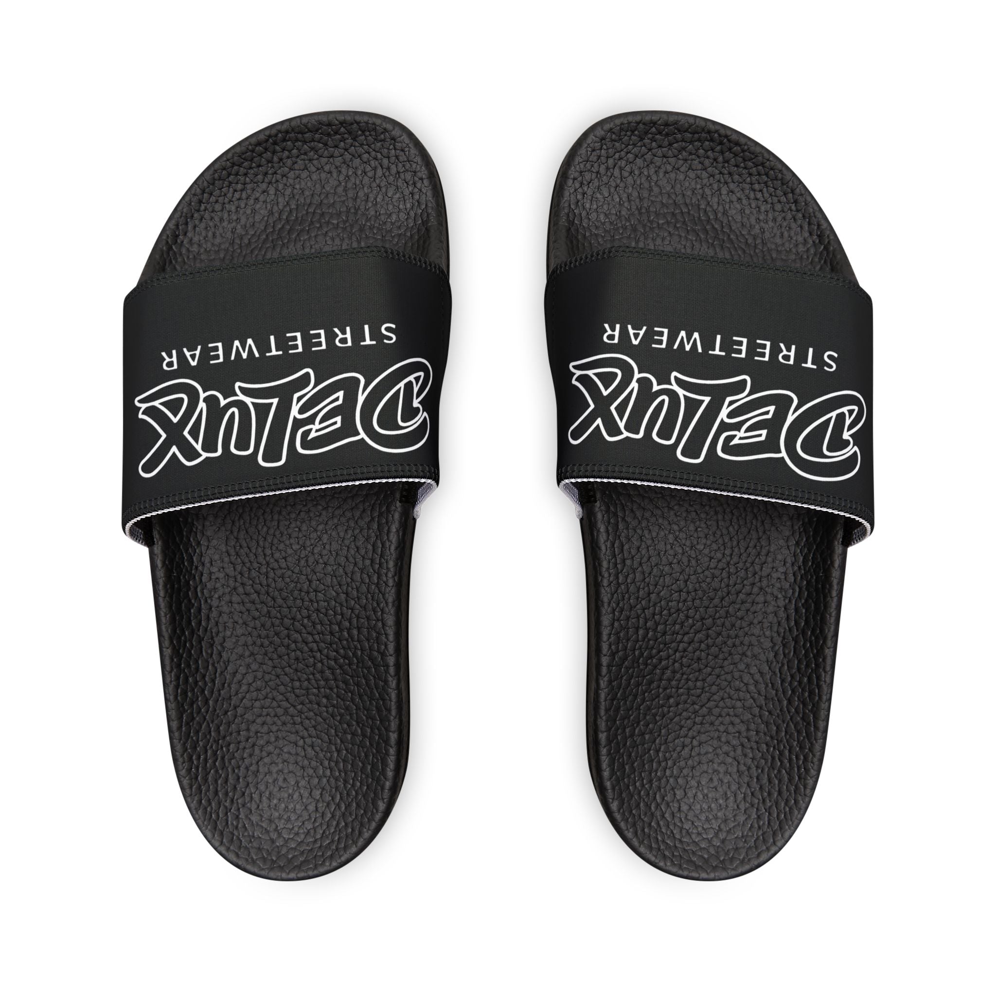 Youth Slide Sandals — 'Delux Streetwear' Adjustable Removable-Strap Pool & Casual Slides