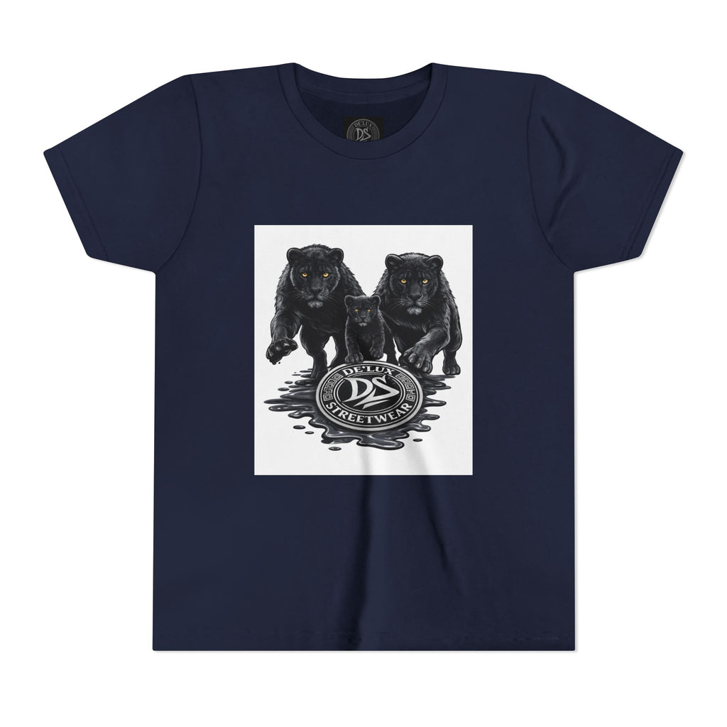 Youth Tee — Twin Black Panthers Graphic Kids T-Shirt