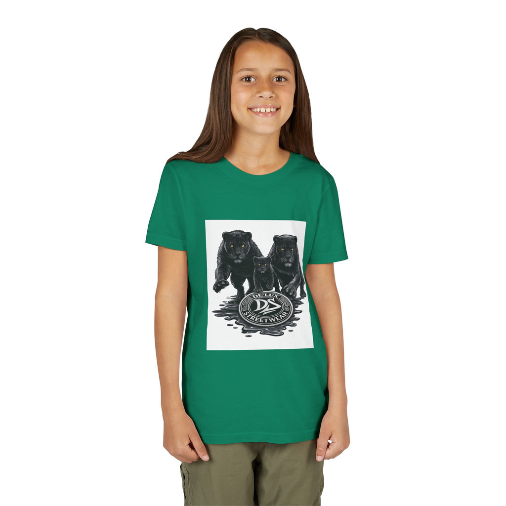 Youth Tee — Twin Black Panthers Graphic Kids T-Shirt