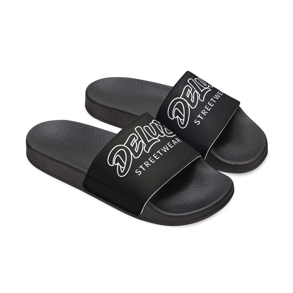 Youth Slide Sandals — 'Delux Streetwear' Adjustable Removable-Strap Pool & Casual Slides