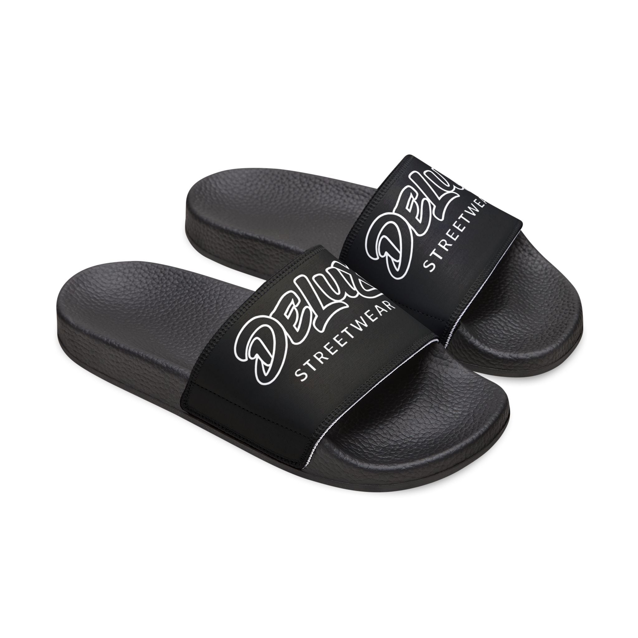 Youth Slide Sandals — 'Delux Streetwear' Adjustable Removable-Strap Pool & Casual Slides