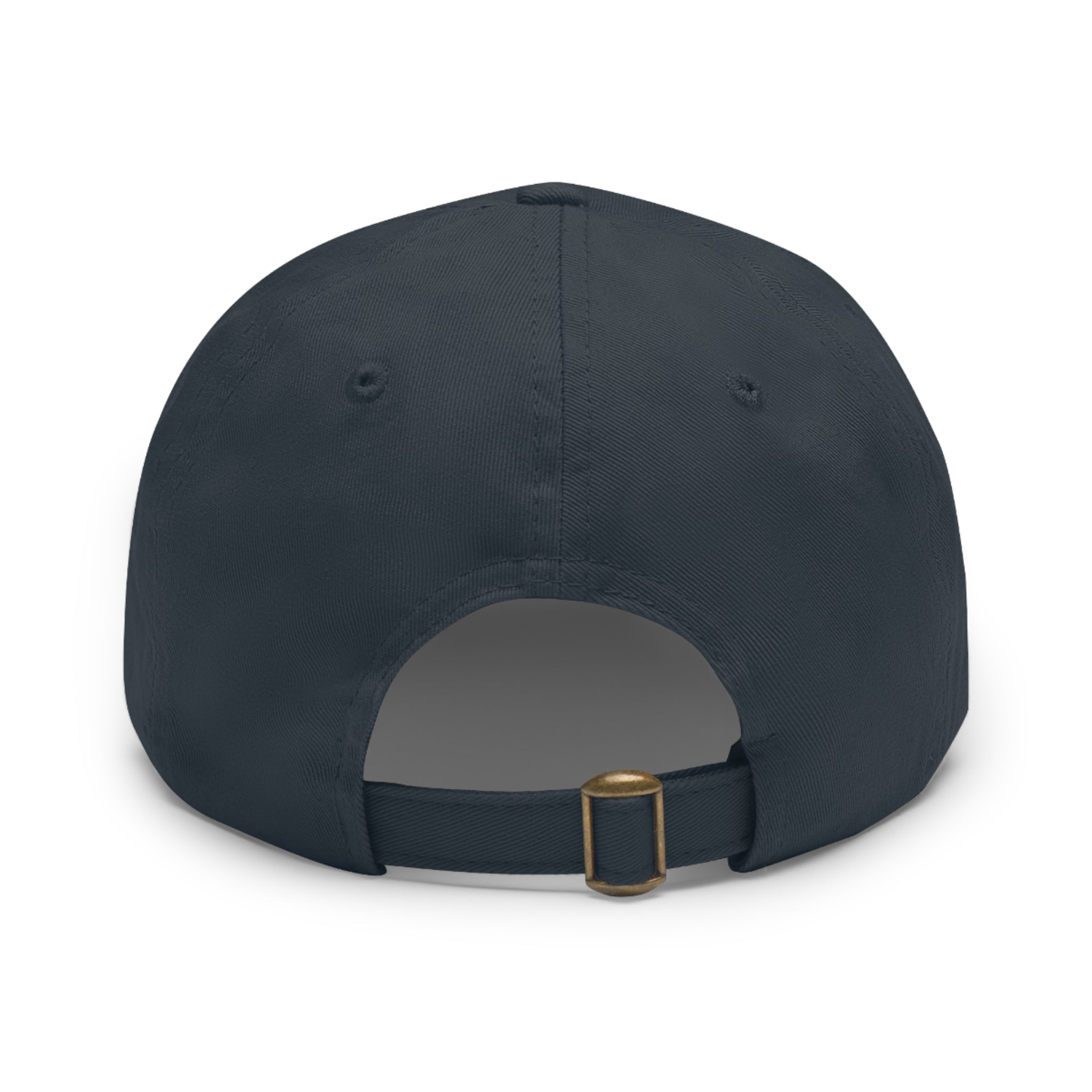 Deluxe Streetwear Leather Patch Dad Hat — Round Logo Cap
