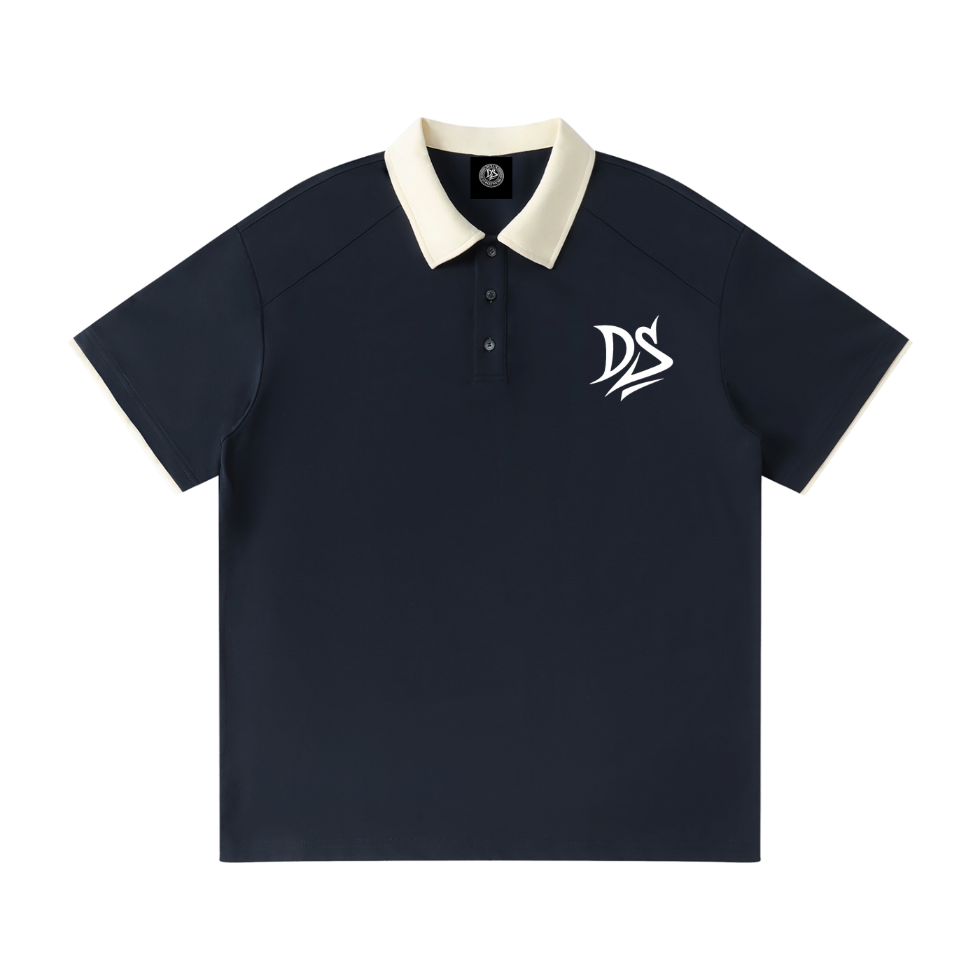 Contrast Collar Raglan Polo Shirt