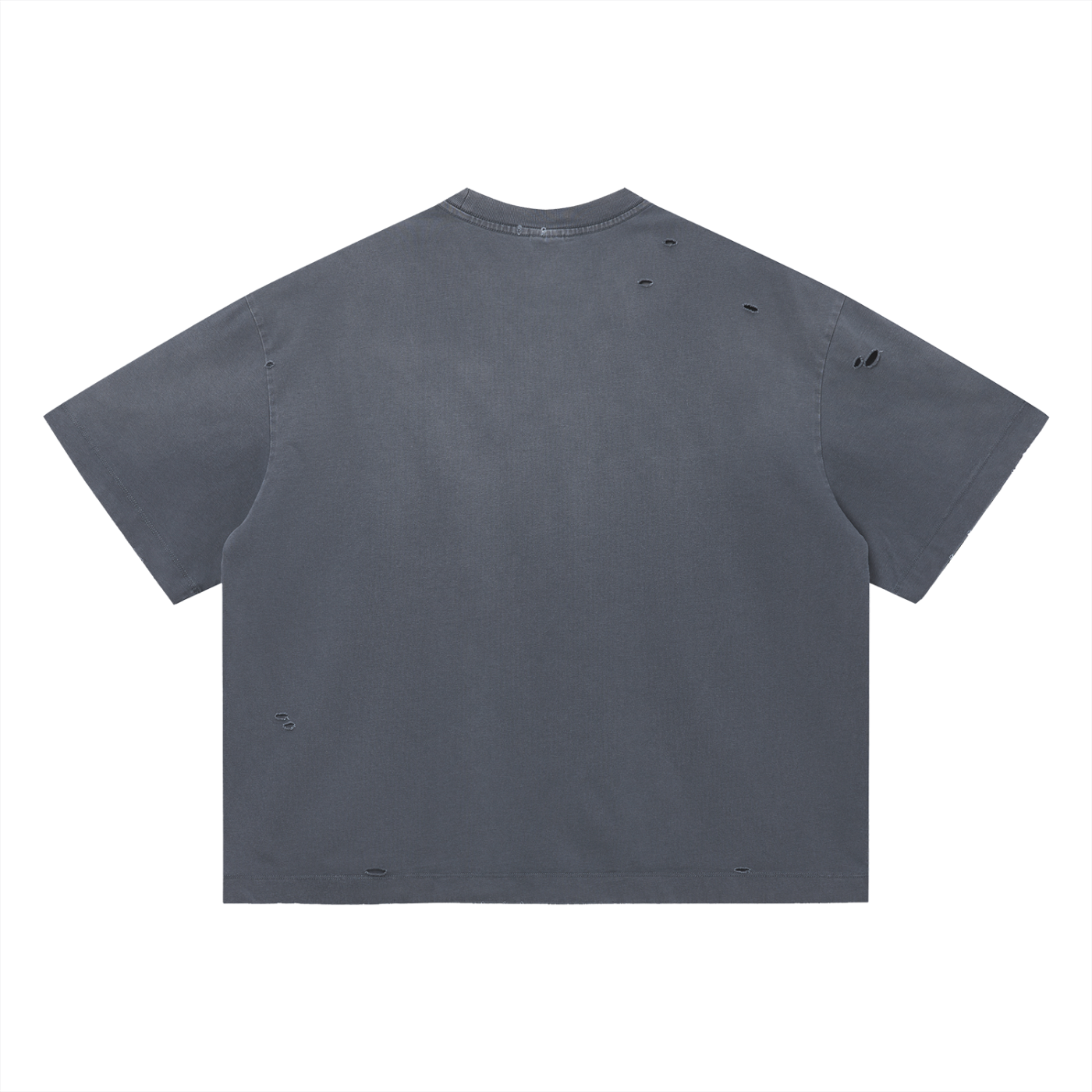 DeLuX Vintage Washed Distressed Boxy Oversized T-Shirt