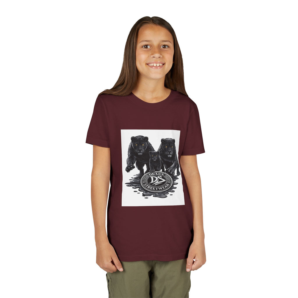 Youth Tee — Twin Black Panthers Graphic Kids T-Shirt