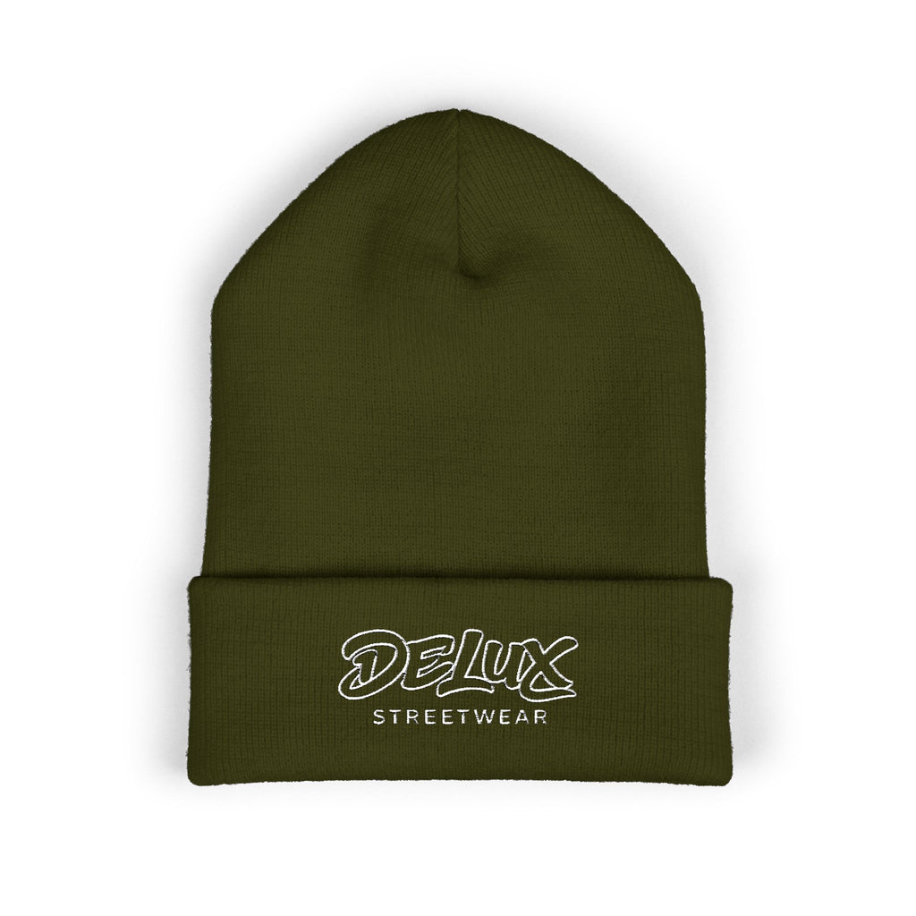 Delux Streetwear Embroidered Cuffed Beanie — Bold Knit Hat