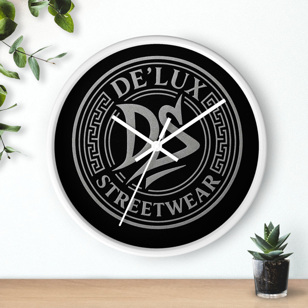 Wall Clock — De’Luxe Streetwear Logo Clock (Black)