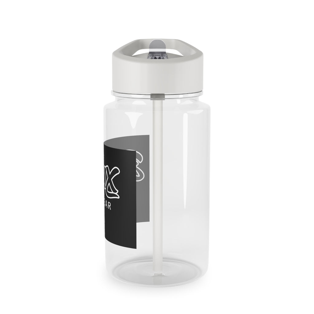 Delux Streetwear Tritan Water Bottle — Clear Sports Bottle with Straw