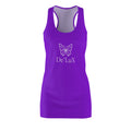 De’LuX Butterfly Racerback Dress — Women's Purple Bodycon Dress