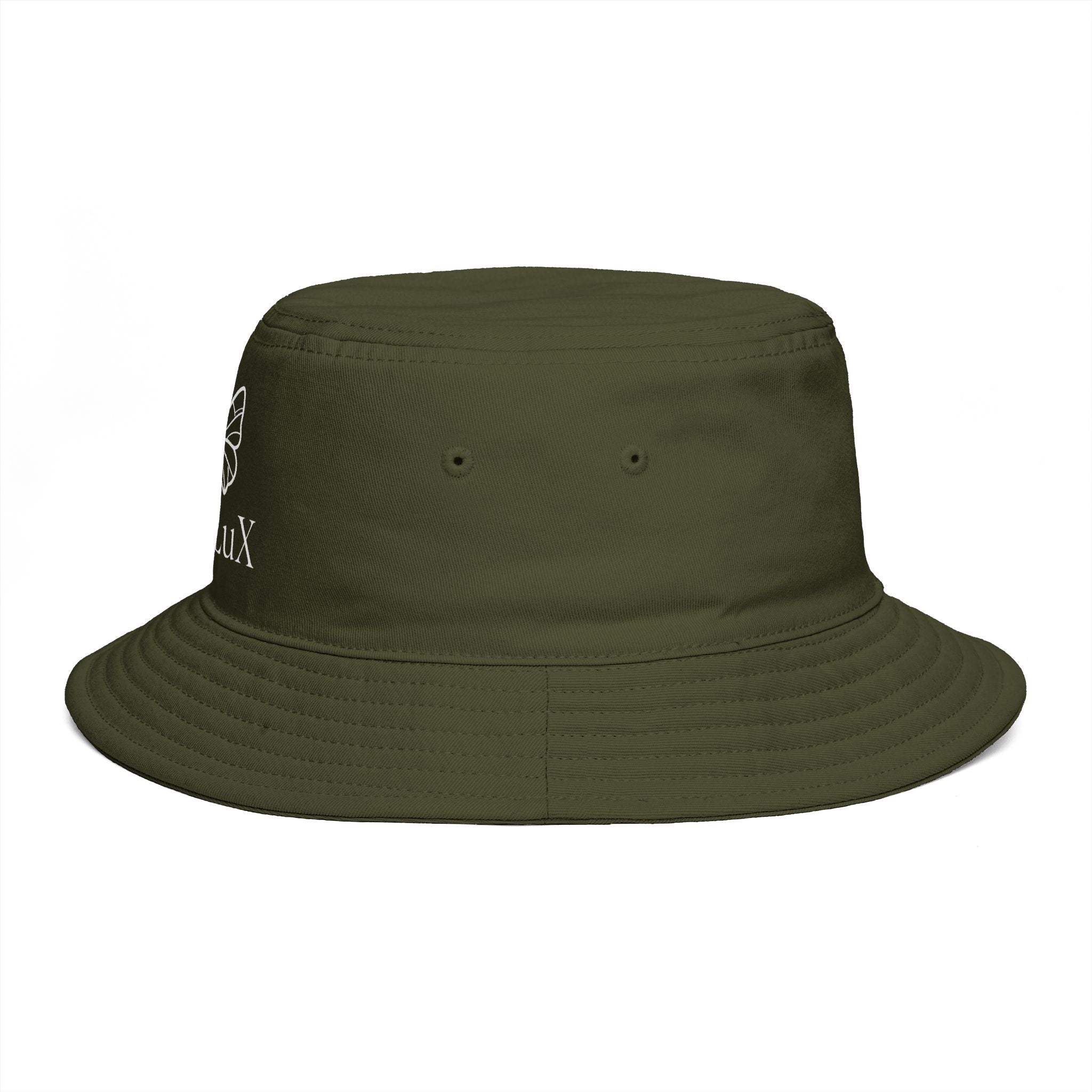 Women De’LuX Butterfly Bucket Hat — Embroidered Brown Fashion Hat