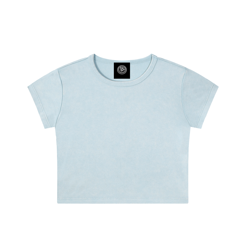 DeLuX Snow Washed Crop Top