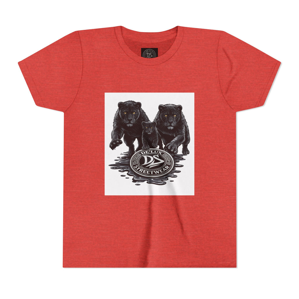 Youth Tee — Twin Black Panthers Graphic Kids T-Shirt