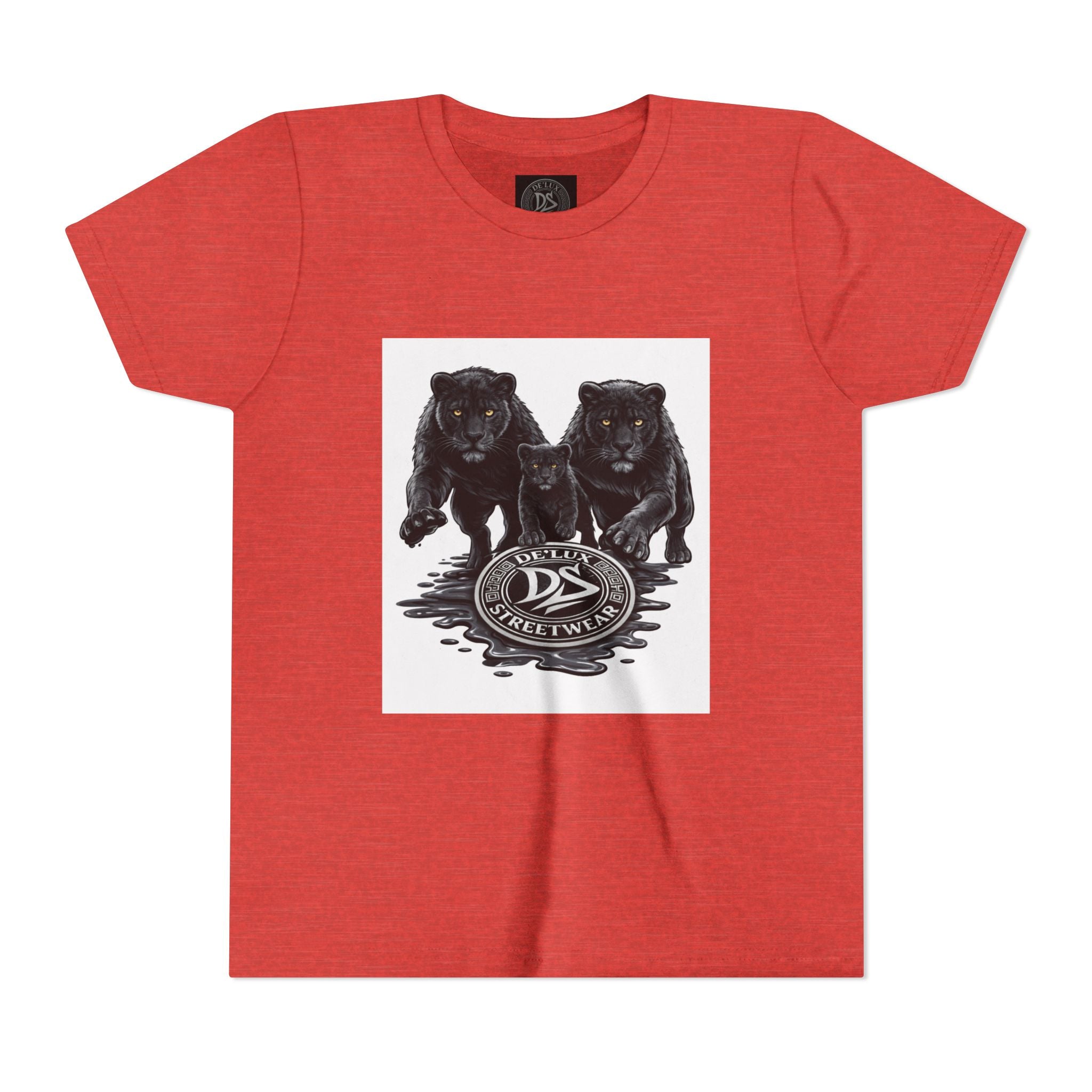 Youth Tee — Twin Black Panthers Graphic Kids T-Shirt