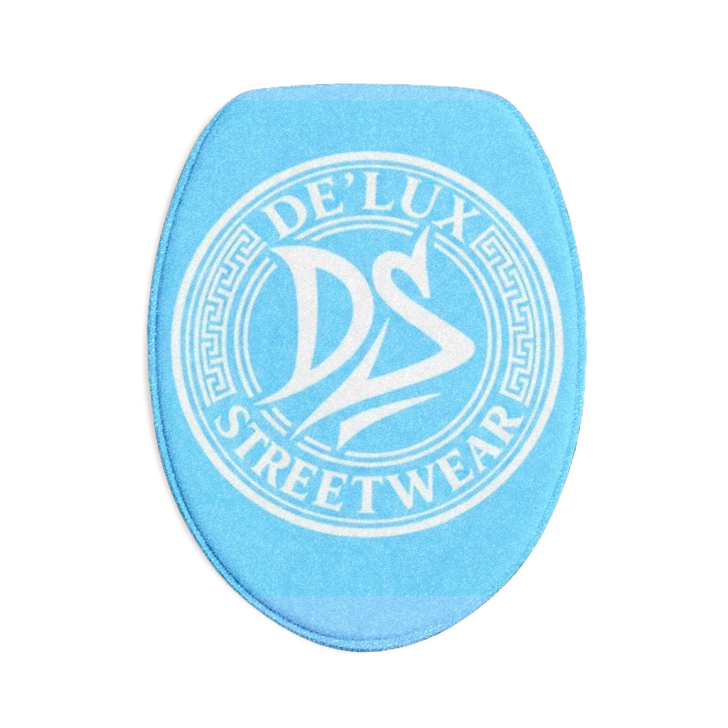 Toilet Rug Set — De'Lux Streetwear 3-Piece Bathroom Mat Set (Blue, Logo)