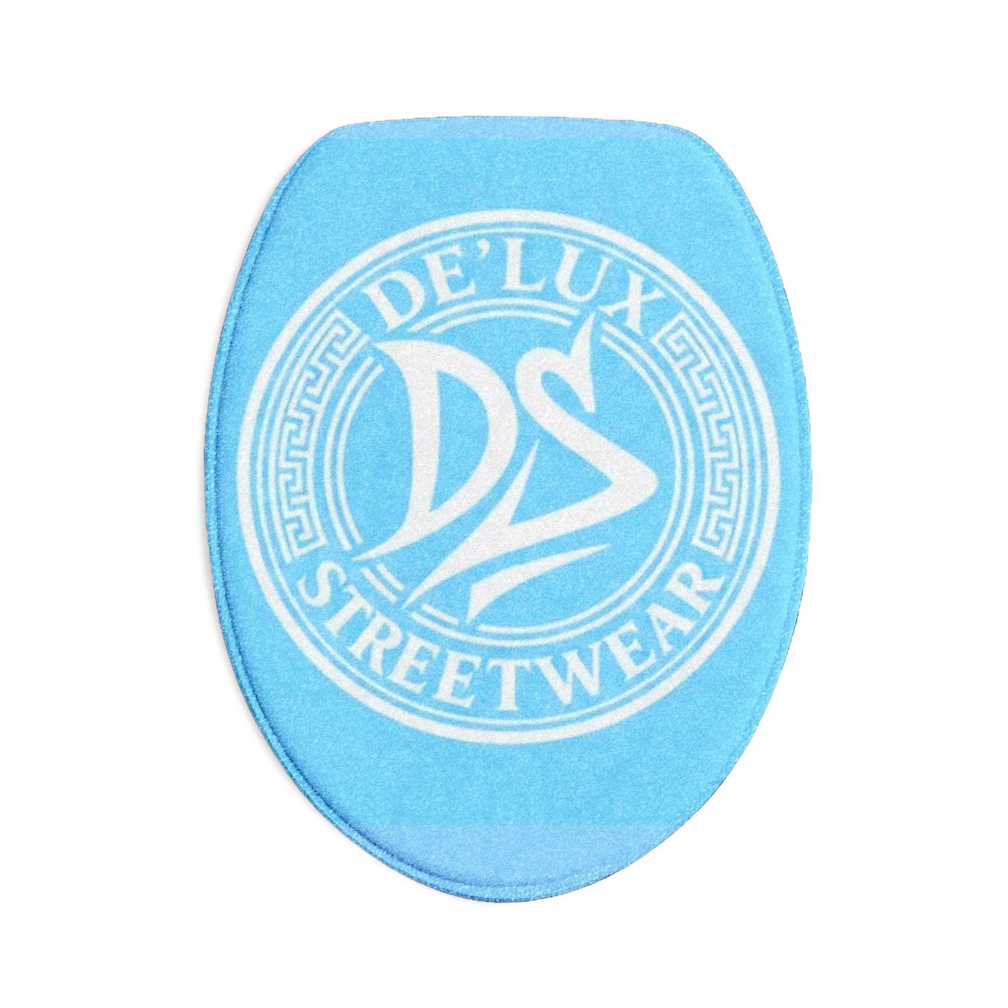 Toilet Rug Set — De'Lux Streetwear 3-Piece Bathroom Mat Set (Blue, Logo)