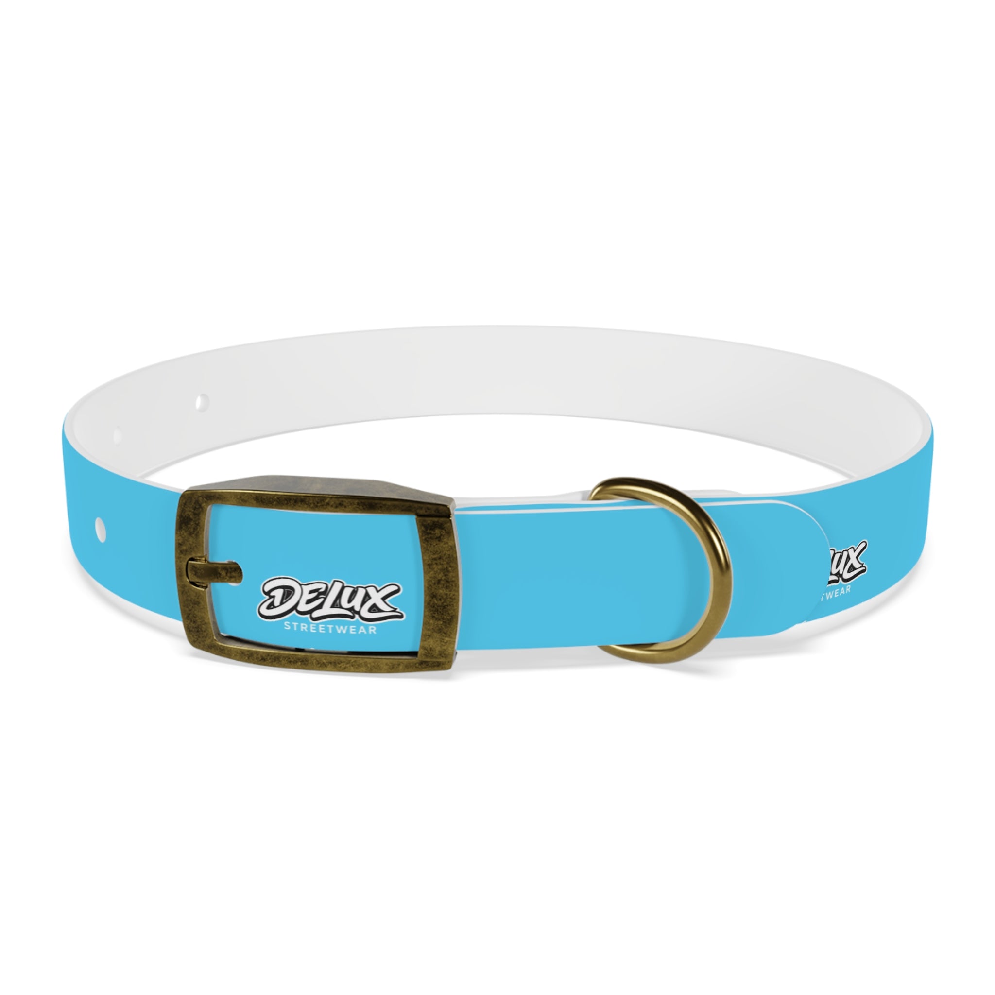 Aqua Blue Dog Collar — Durable Waterproof Pet Collar with Black Buckle
