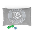 De'Lux Streetwear Logo Pet Bed – Plush Grey Dog & Cat Cushion