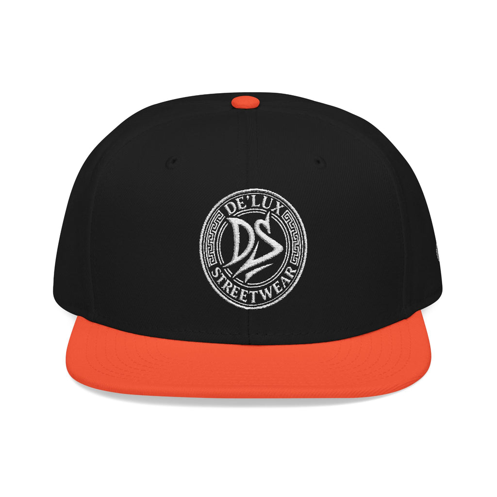 Embroidered Snapback Hat — Vintage Circle Logo Streetwear Cap