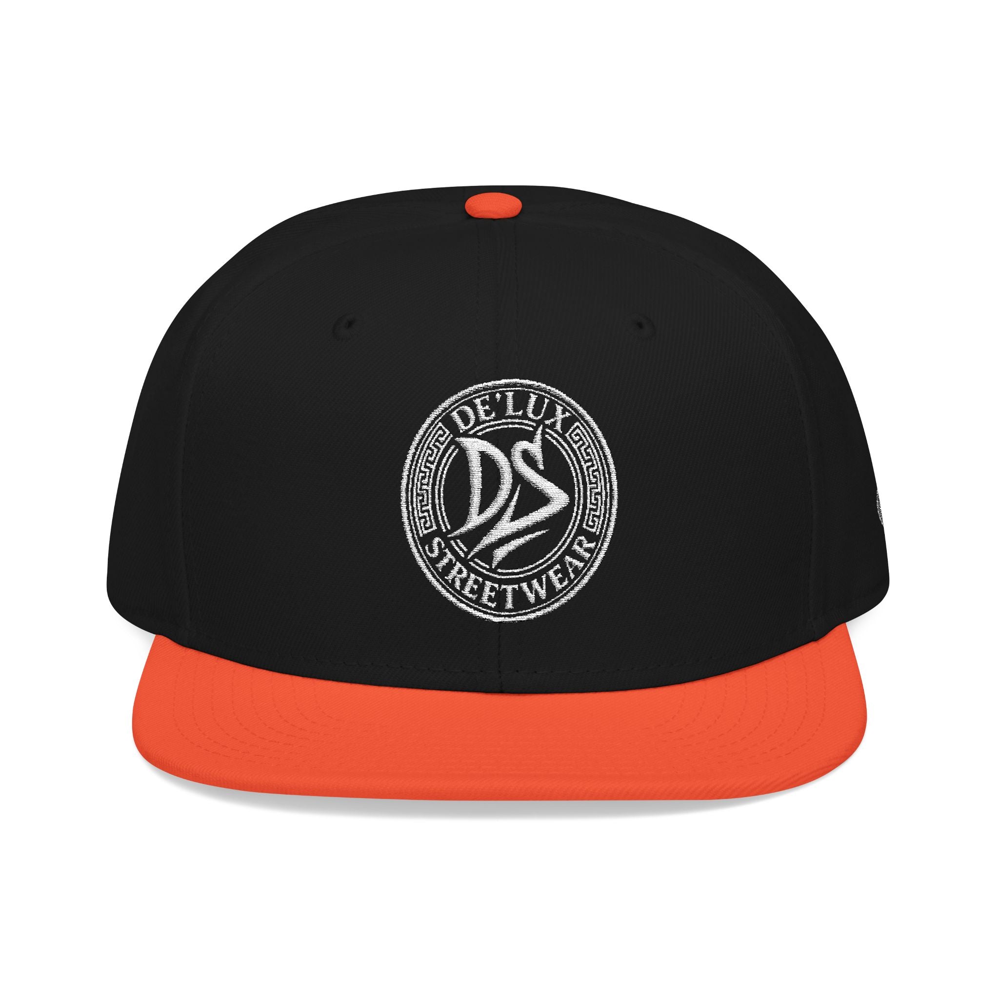 Embroidered Snapback Hat — Vintage Circle Logo Streetwear Cap
