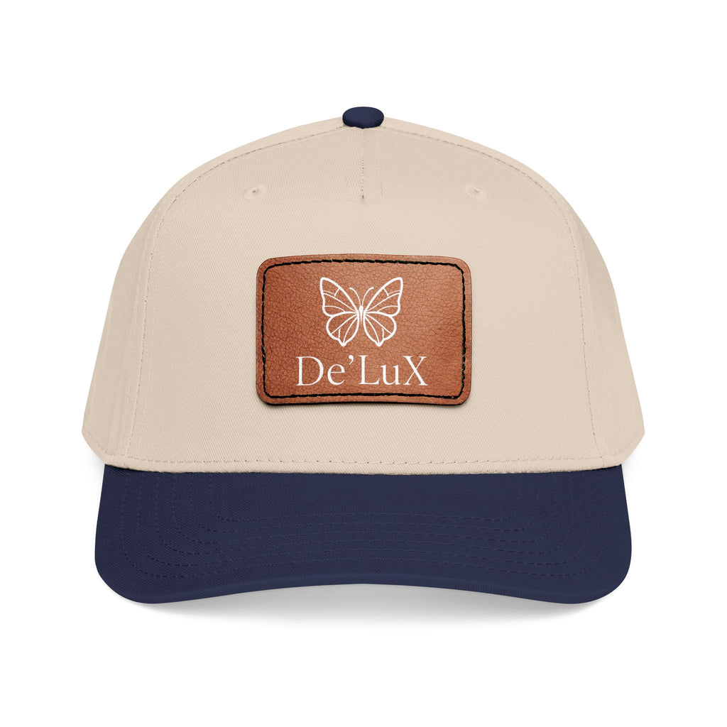 Leather Patch Baseball Cap — De'LuX Butterfly Mid-Profile Hat