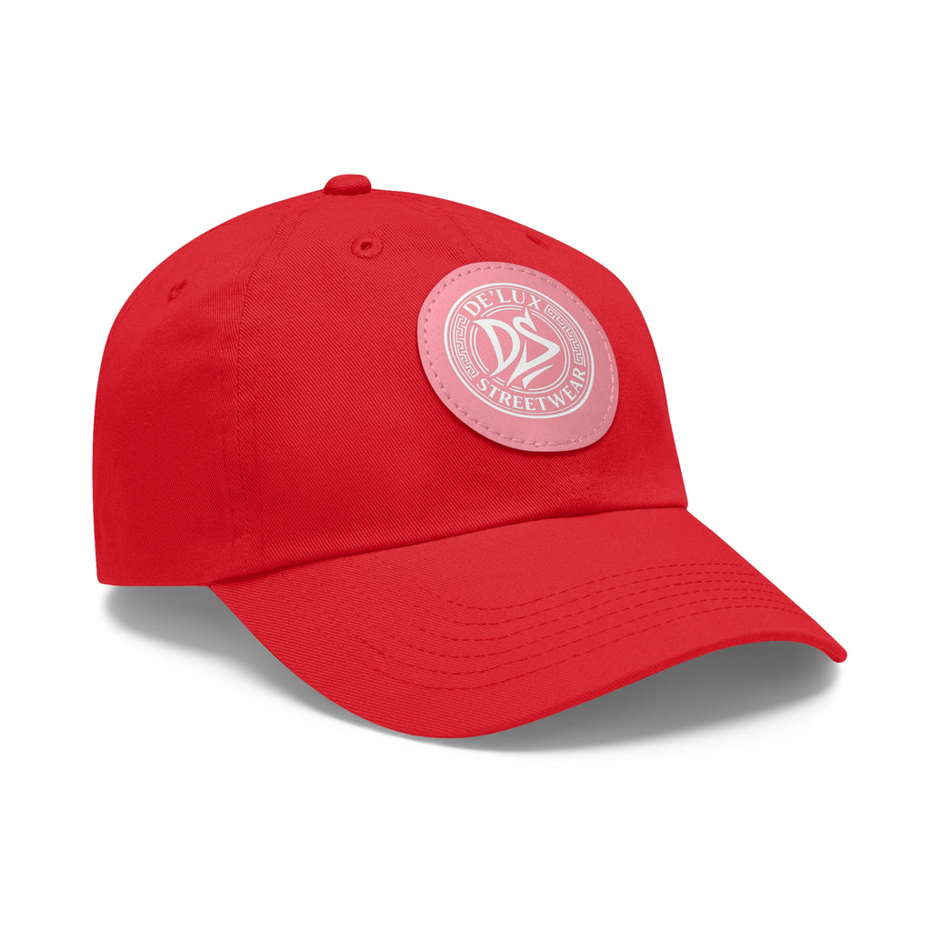 Deluxe Streetwear Leather Patch Dad Hat — Round Logo Cap