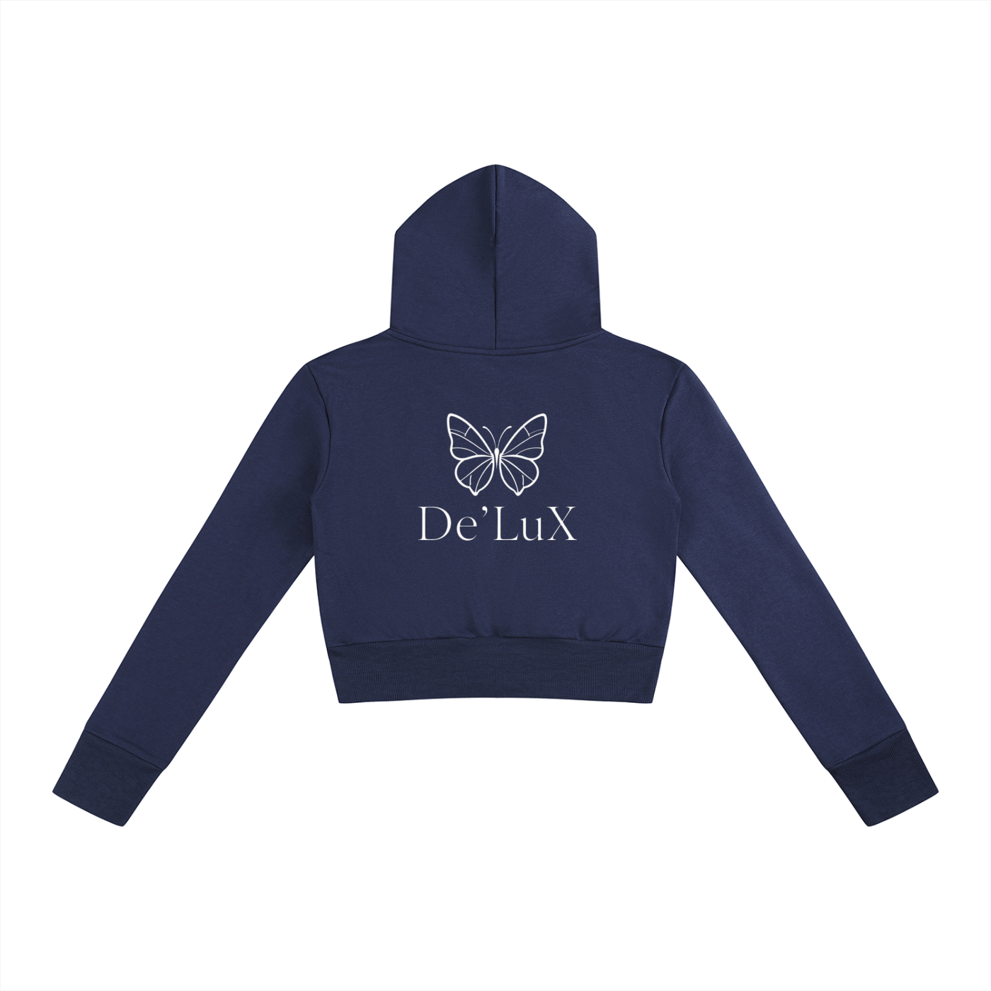 DeLuX Women’s Slim Crop Full Zip Hoodie