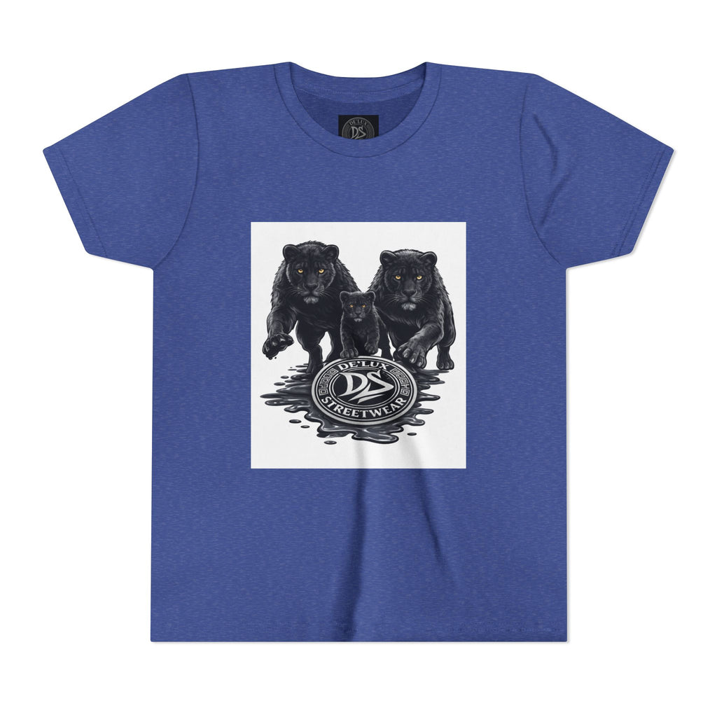 Youth Tee — Twin Black Panthers Graphic Kids T-Shirt