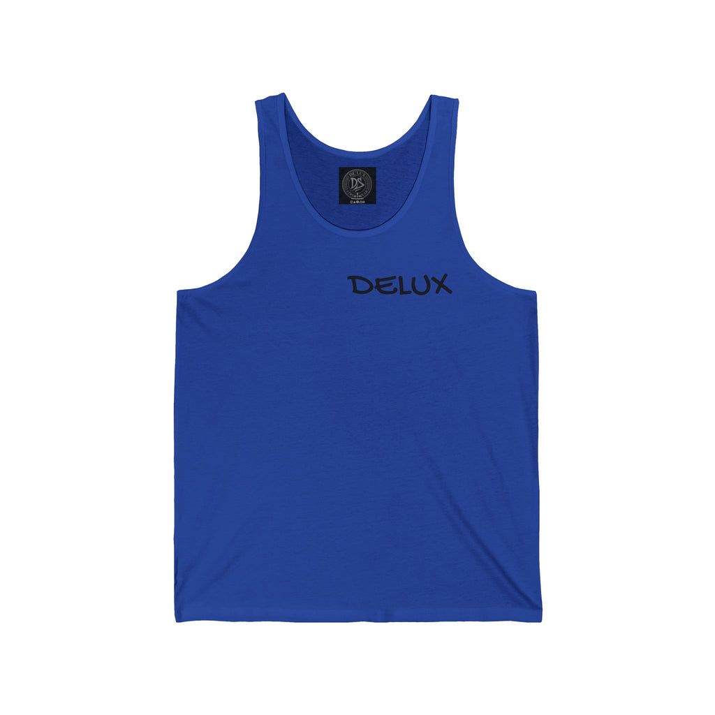 DELUX Minimal Logo Tank Top — Men's & Women's Casual Summer Muscle Tee