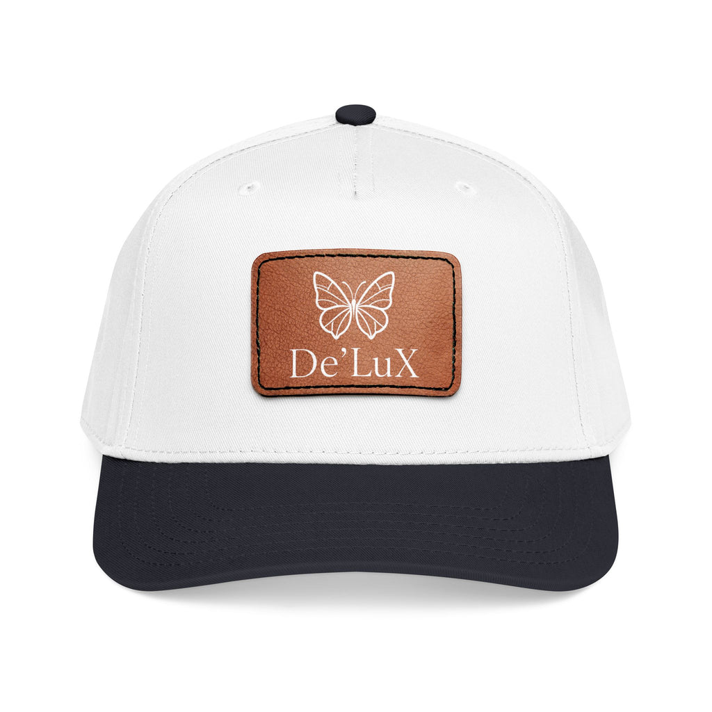 Leather Patch Baseball Cap — De'LuX Butterfly Mid-Profile Hat