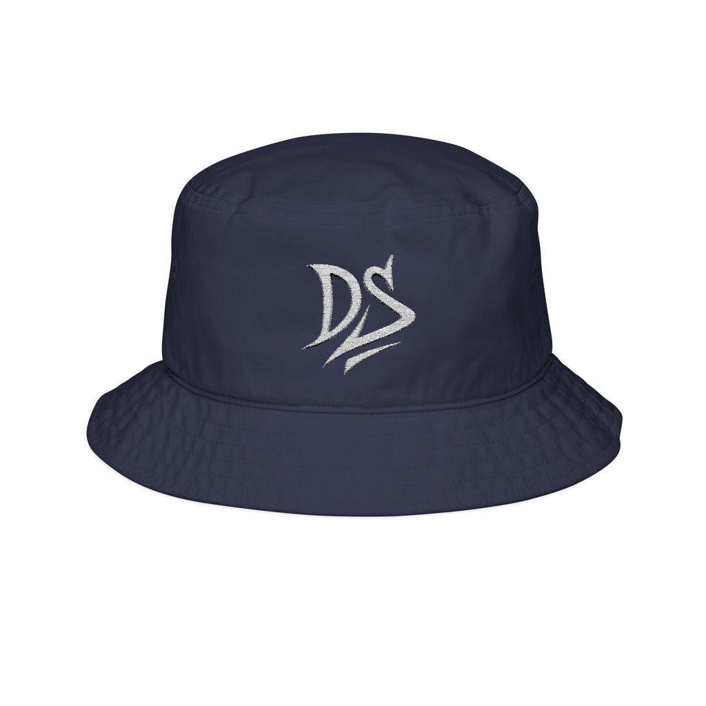 Embroidered 'DS' Logo Bucket Hat — Casual Streetwear Sun Hat