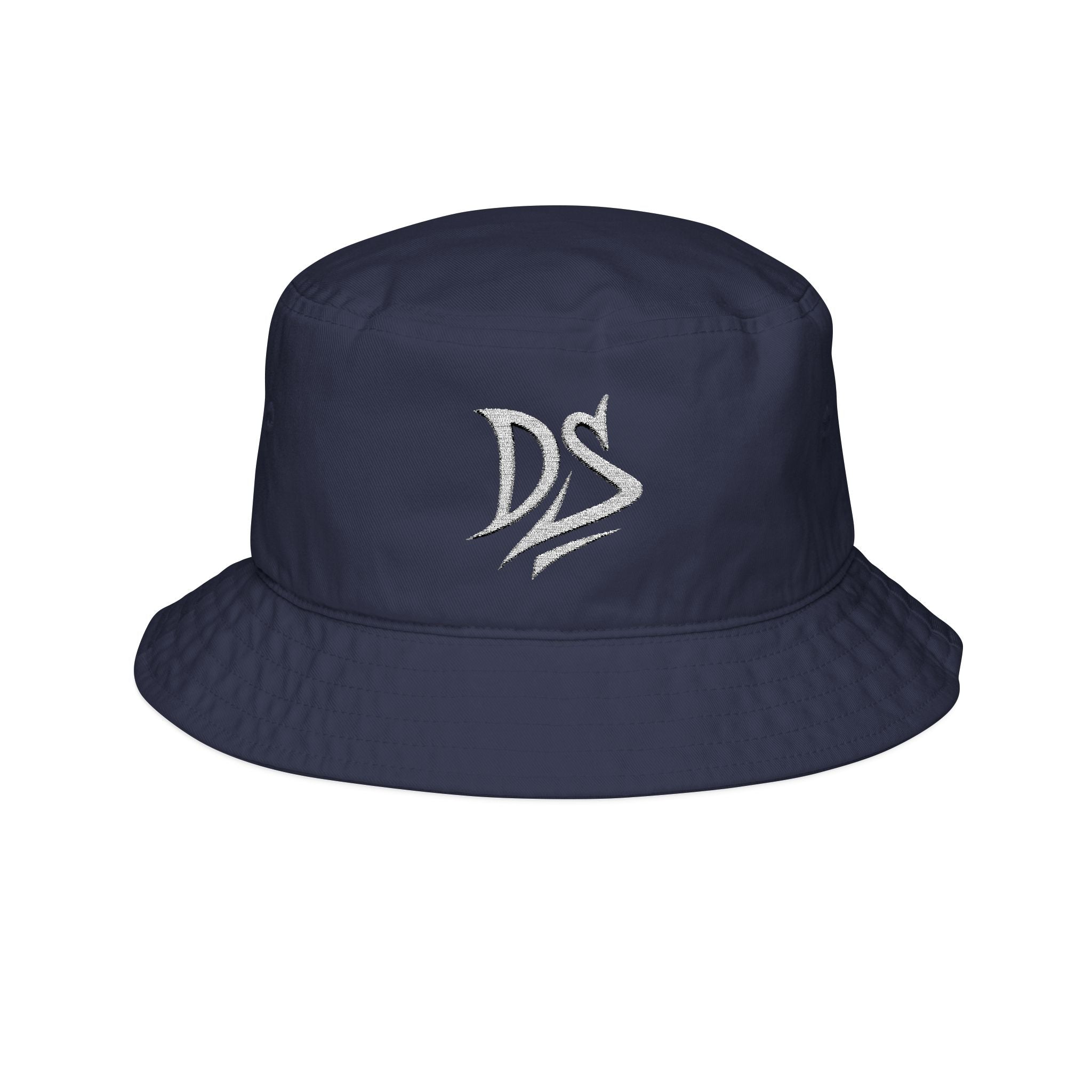Embroidered 'DS' Logo Bucket Hat — Casual Streetwear Sun Hat