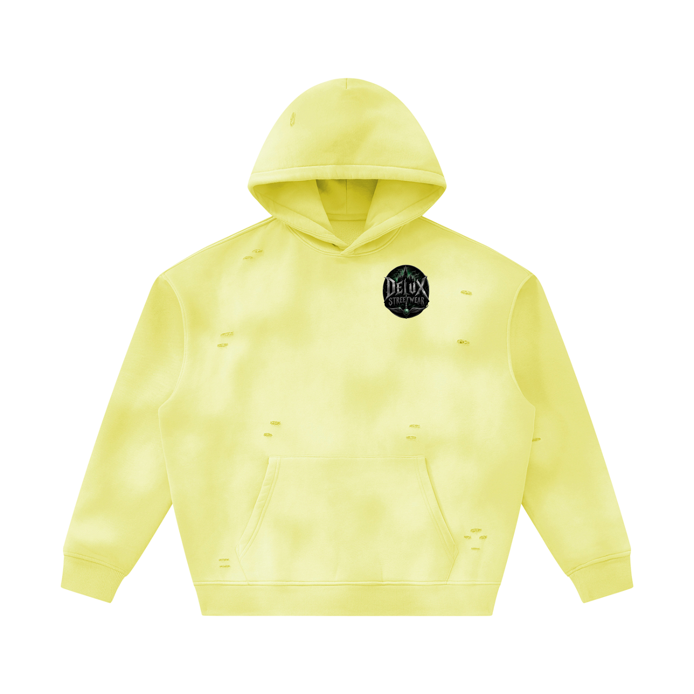 Midnight Sunfade Frayed Fleece Hoodie