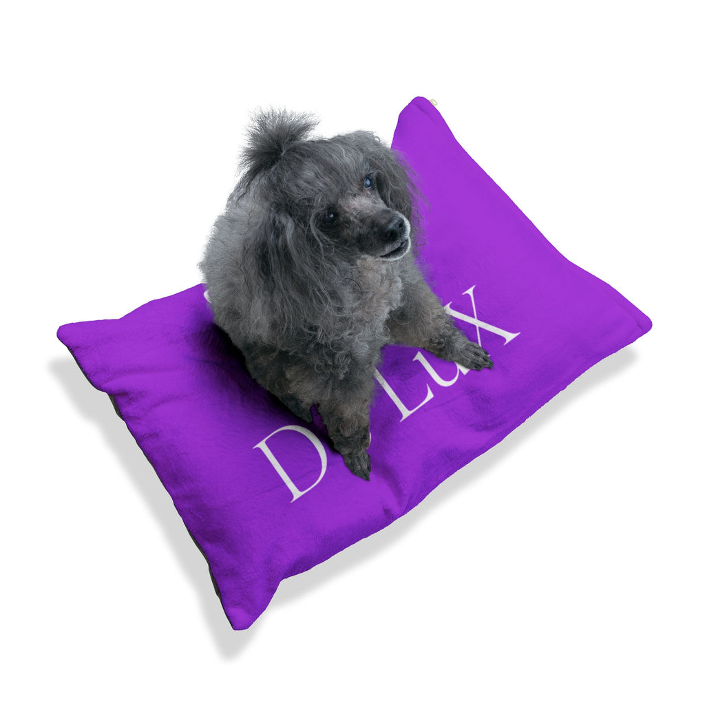 De'LuX Purple Butterfly Pet Bed — Luxury Plush Dog & Cat Cushion