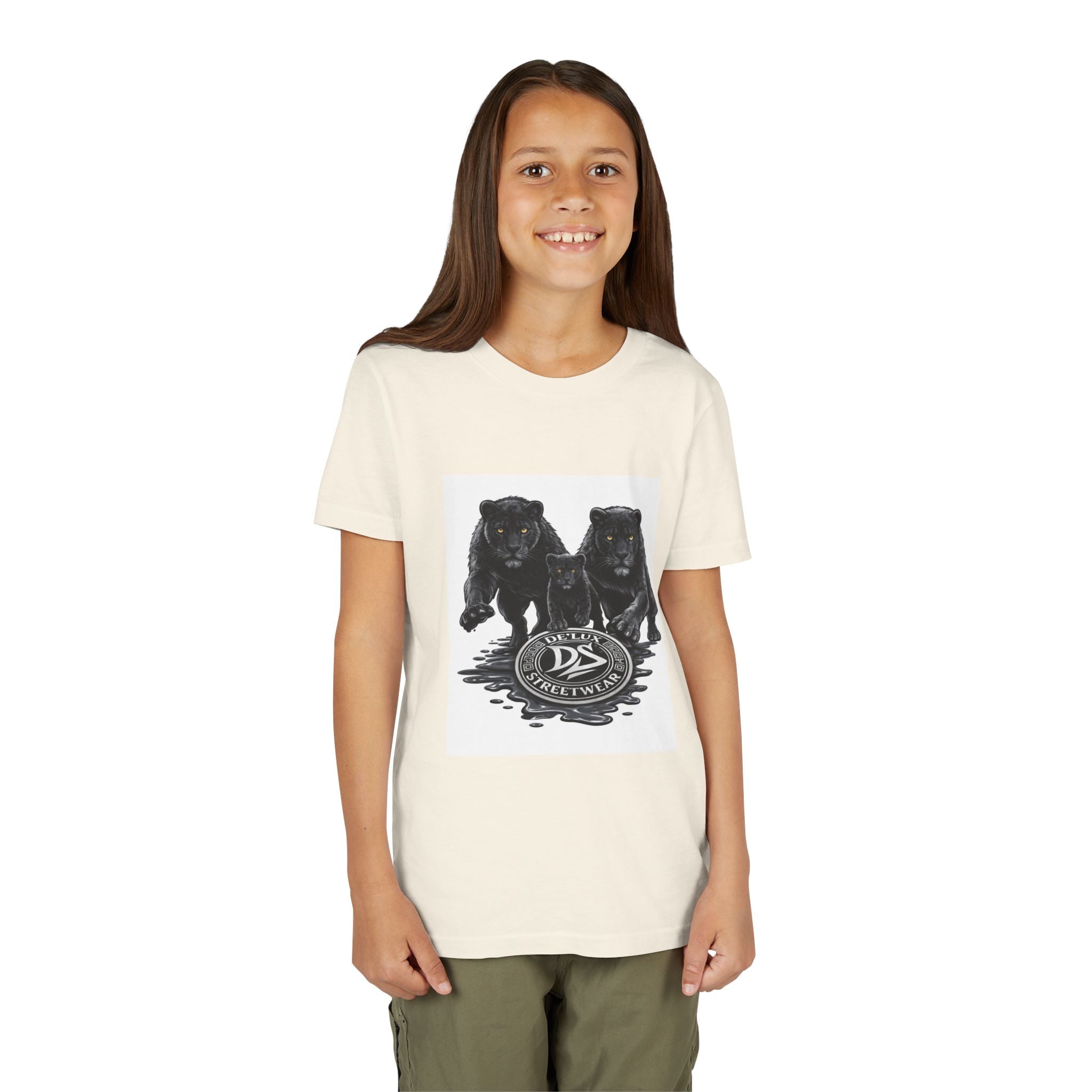 Youth Tee — Twin Black Panthers Graphic Kids T-Shirt