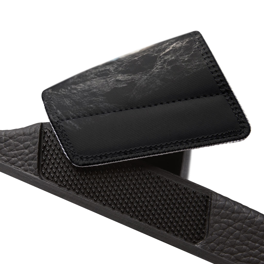 Men's Slide Sandals — Dark Moon Abstract Strap Design
