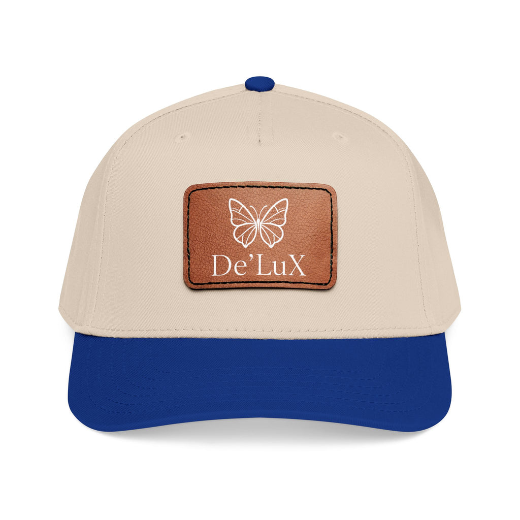Leather Patch Baseball Cap — De'LuX Butterfly Mid-Profile Hat