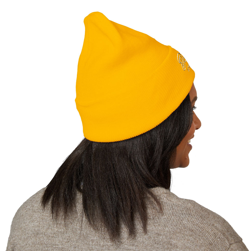 Delux Streetwear Embroidered Cuffed Beanie — Bold Knit Hat