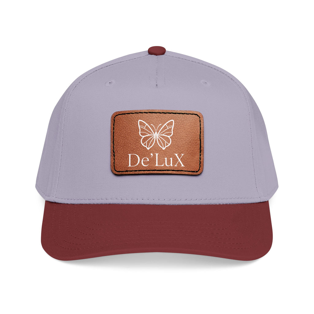 Leather Patch Baseball Cap — De'LuX Butterfly Mid-Profile Hat