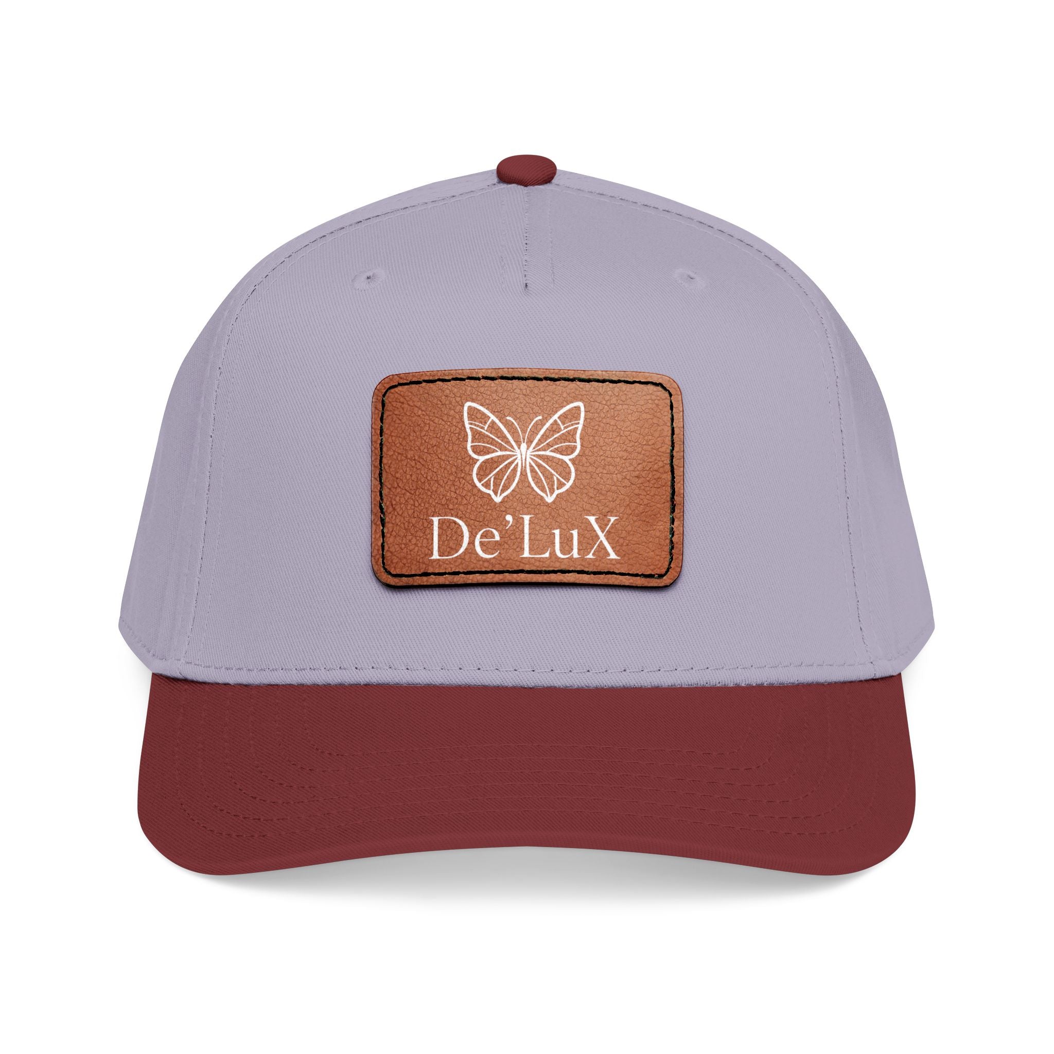 Leather Patch Baseball Cap — De'LuX Butterfly Mid-Profile Hat