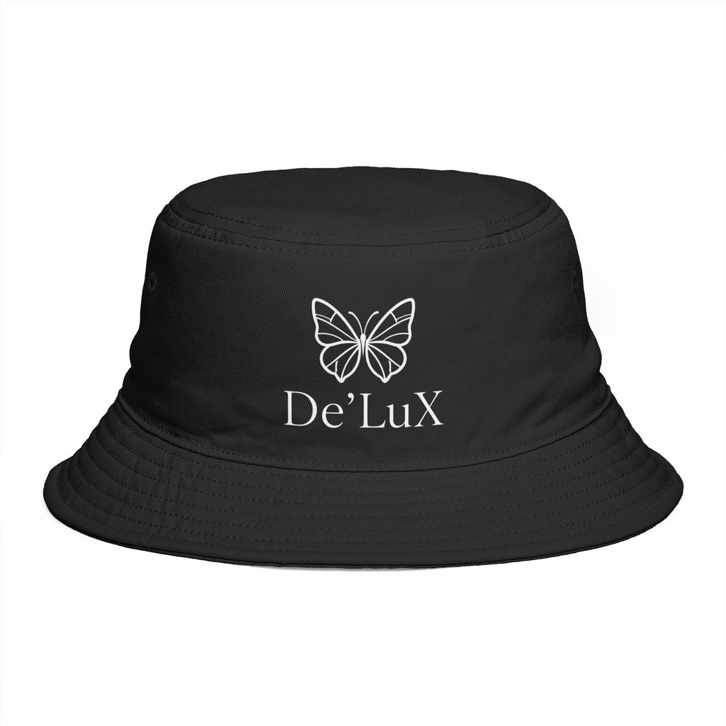 Women De’LuX Butterfly Bucket Hat — Embroidered Brown Fashion Hat
