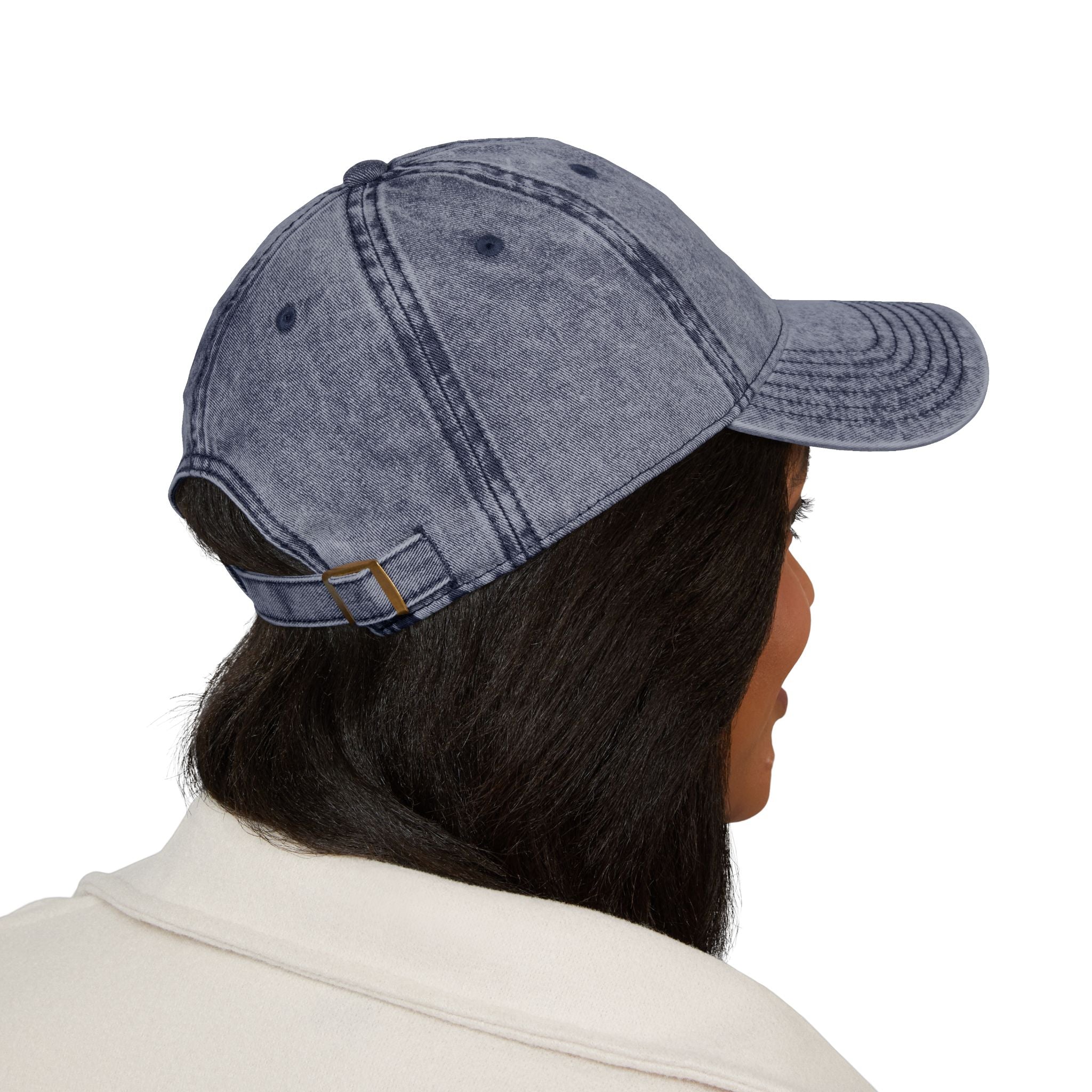 Embroidered Butterfly Vintage Cap — Red Distressed Dad Hat with "DeLuX" Text