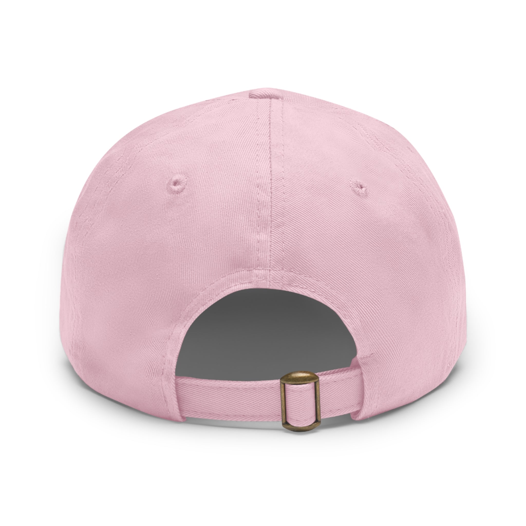 Deluxe Streetwear Leather Patch Dad Hat — Round Logo Cap